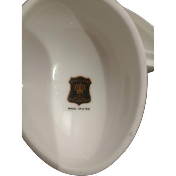 Golden Crown E& R Bone China Egg Trinket Box Made In England - Picture 2 of 5